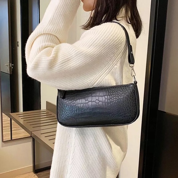 CROCO One shoulder strap Vintage look bag - Picture 3 of 7